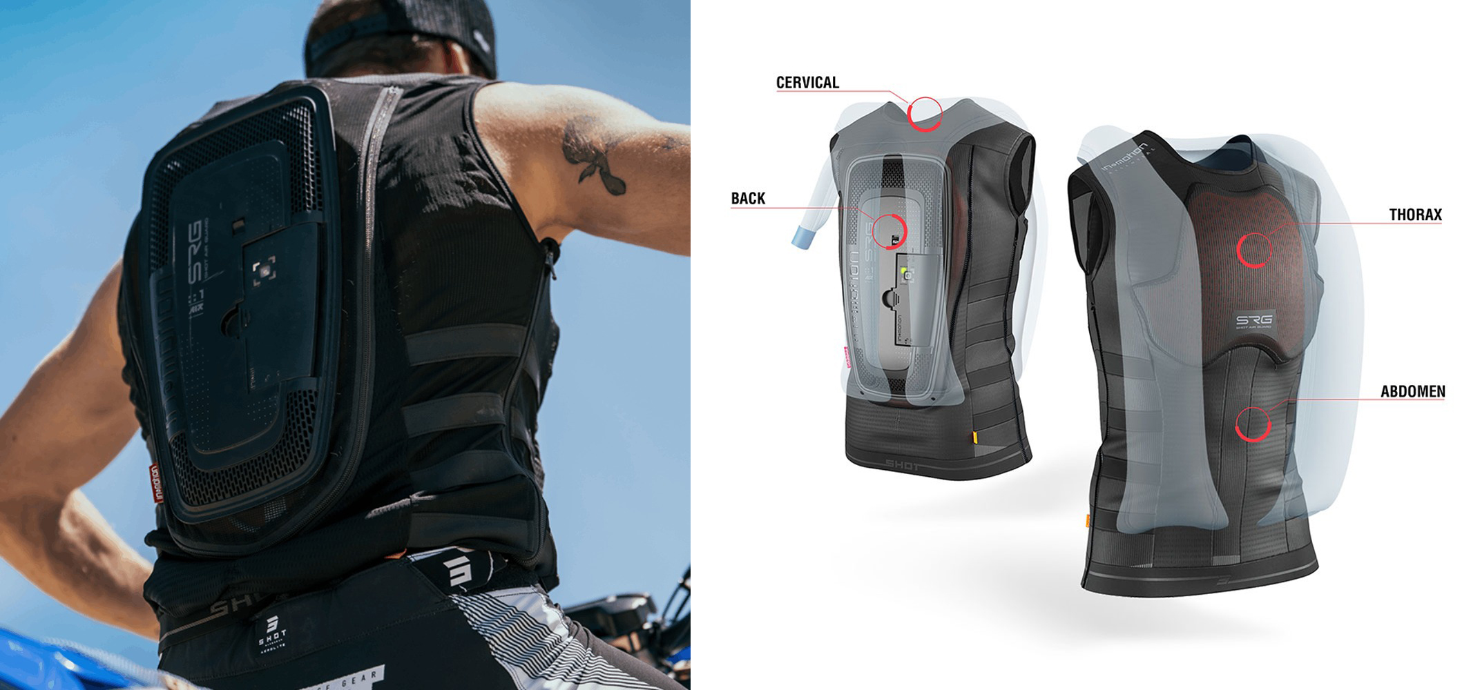 Gilet airbag moto cross Shot AIR GUARD SRG1 - Ixtem Moto